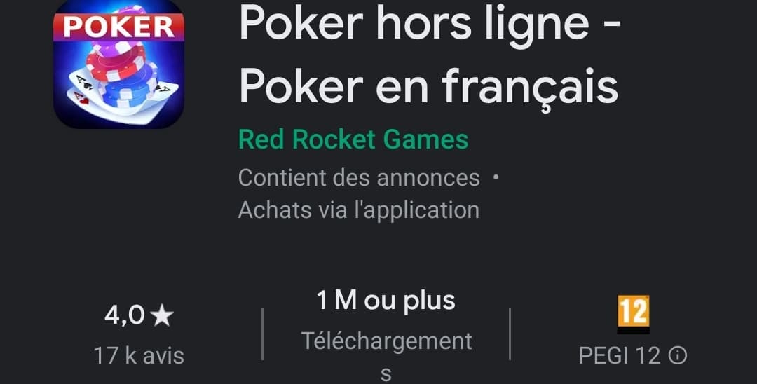 Poker hors ligne : Poker en français