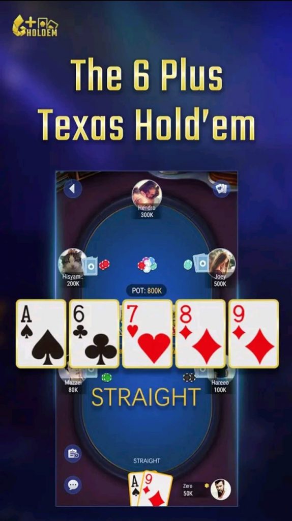 Système des 6 cartes sur 6+ Hold’em Poker