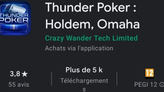 Thunder Poker : pour ceux qui aiment quand ça bouge